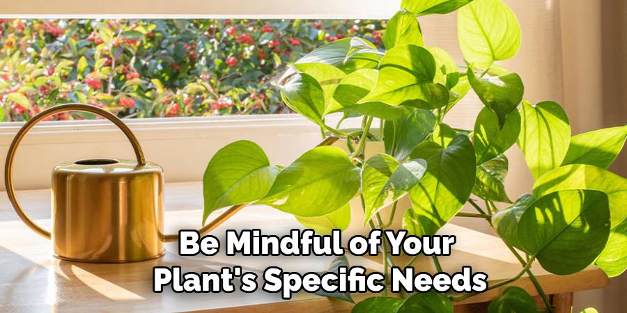 Be Mindful of Your
Plant's Specific Needs